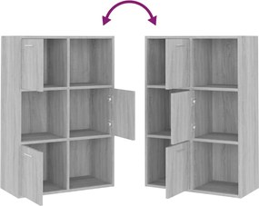 vidaXL Ντουλάπι Αποθήκευσης Γκρι Sonoma 60 x 29,5 x 90 εκ.
