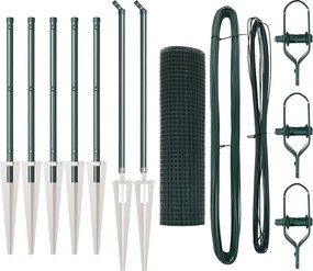 vidaXL Στύλος Περιφράξεων Πράσινο 10 x 0,4 m (25 x 25 mm δίκτυο)