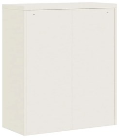 vidaXL Αρχειοθήκη Λευκή 90 x 40 x 105 εκ. από Ατσάλι