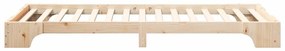 vidaXL Κρεβάτι δαπέδου με αποθήκευση Καφέ 100 x 220 cm ξύλο