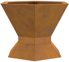 vidaXL Φωτιά Καφέ 50 x 50 x 40 cm Ατσάλι σκληρυθέν στον αέρα