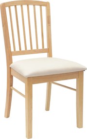 vidaXL Καρέκλες φαγητού 2 pcs Φυσικό 50 x 52,5 x 91 εκ