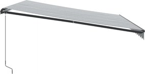 vidaXL Τέντα Πτυσσόμενη Χειροκίνητη Ανθρακί / Λευκή 450x350 εκ.