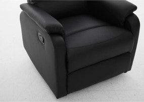 Πολυθρόνα Ανακλινόμενη ArteLibre TALITHA Μαύρο PU 79x97x101cm