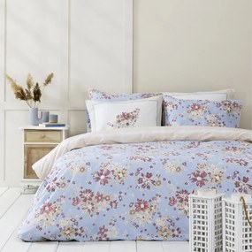 Σεντόνια Μονά (Σετ) Nima Blume Γαλάζιο Χωρίς Λάστιχο 170x260