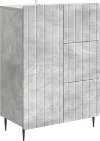 vidaXL Πλαϊνό γραφείο Γκρι Σκυροδέματος 66 x 34,5 x 92 cm