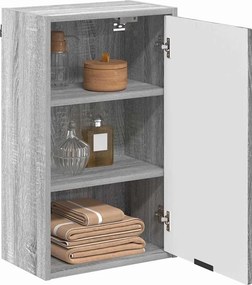 vidaXL Ντουλάπι Μπάνιου Γκρίζο Σονομα 39 x 23,5 x 65 εκ.