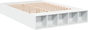 vidaXL Πλαίσιο Κρεβατιού Λευκό 160x200 εκ. Επεξεργασμένο Ξύλο