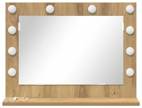 vidaXL Καθρέφτης τουαλέτας με καθρέφτη Artisan Oak 60 x 45 x 18 εκ.