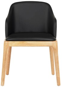 ΠΟΛΥΘΡΟΝΑ ΤΡΑΠΕΖΑΡΙΑΣ FURLAN HM9949.01 RUBBERWOOD ΣΕ ΟΑΚ-ΜΑΥΡΟ PU 54,5x58x78Υεκ.