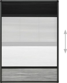 vidaXL Σήτα Παραθύρου Πλισέ με Σκίαστρο 80 x 120 εκ. Αλουμινίου