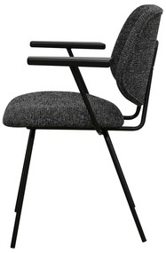 Sofia Dining Chair with Armrests Black