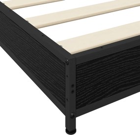 vidaXL Σκελετός Κρεβατιού Μαύρη Δρυς 80 x 200 cm Επεξεργασμένο Ξύλο
