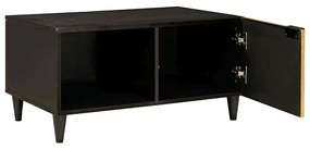 vidaXL Τραπεζάκι σαλονιού Μαύρο και Χρυσό 80 x 50 x 40 cm