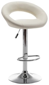 Σκαμπό Bar ArteLibre FETT Με Πλάτη Πτυσσόμενο Μπεζ PU/Μέταλλο 54x49x81-103cm