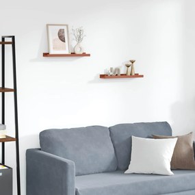 vidaXL Ράφι Τοίχου 2 pcs Κόκκινο 40 x 9 x 3 cm Επεξεργασμένο ξύλο