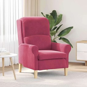 vidaXL Πολυθρόνα Μπορντό 76 x 94 x 102 εκ Βελούδο