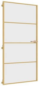 vidaXL Εσωτερική Πόρτα Χρυσή 102,5x201,5 εκ. Ψημένο Γυαλί &amp; Αλουμίνιο