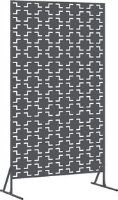 vidaXL Οθόνη Ιδιωτικότητας 100 x 50 x 180 εκ. Ατσάλι Ανθρακί