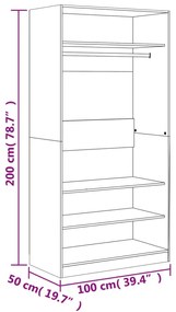 ΝΤΟΥΛΑΠΑ ΓΚΡΙ SONOMA 100 X 50 X 200 ΕΚ. ΑΠΟ ΕΠΕΞΕΡΓΑΣΜΕΝΟ ΞΥΛΟ 826615