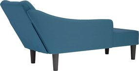 vidaXL Σαλόνι Σαλόνι με δεξί μπράτσο Μπλε βελούδο