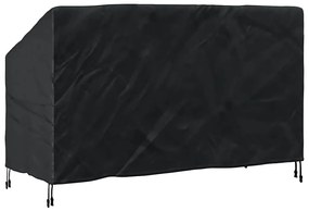 vidaXL Κάλυμμα Παγκάκι Κήπου Μαύρο 165 x 70 x 65 / 94 cm Ύφασμα 600D
