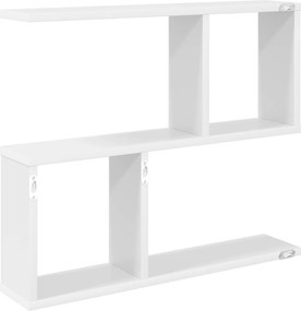 vidaXL Ράφι Τοίχου Λευκό 60 x 12 x 50,5 εκ Επεξεργασμένο Ξύλο