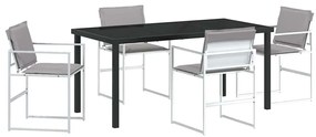 vidaXL Σέτ φαγητού για κήπο 5 pcs Λευκό 160 x 80 x 73 εκ