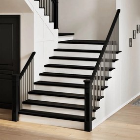 vidaXL Πατάκια Σκάλας 8 τεμ. Σκούρο Καφέ 110x30x2 cm Ξύλο Δρυός