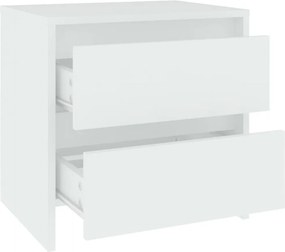 vidaXL Κομοδίνα 2 τεμ. Λευκά 45 x 34,5 x 44,5 εκ. από Επεξ. Ξύλο