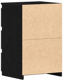 vidaXL Κομοδίνο Μαύρο Οξιά 40x35x62,5 εκ Επεξεργασμένο Ξύλο