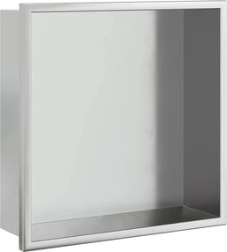 vidaXL Εσοχή Ντους Βουρστ. Ασήμι 32x32x9 εκ. Αν. Ατσάλι