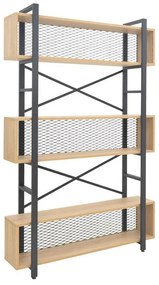 Βιβλιοθήκη Fifer oak - μαύρο 120x28x185 εκ. 120x28x185 εκ.