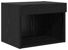 vidaXL Μονάδες Τοίχου Τηλεόρασης 5 pcs Μαύρη Οξυά Επεξεργασμένο ξύλο