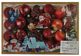 Σετ Χριστουγεννιάτικες μπάλες - 3cm - 24pcs - 402394-402394