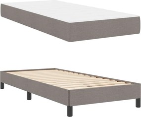 vidaXL Κρεβάτι με ελατήρια Taupe 100 x 200 cm ύφασμα