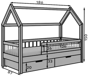 Παιδικό κρεβάτι Luca-Fusiko-80 x 180