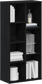 vidaXL Βιβλιοθήκη Μαύρη Δρυς 50x25x104 εκ. από Τεχνητό Ξύλο