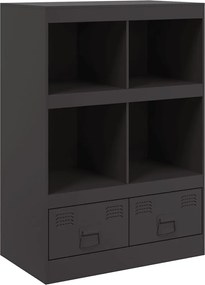 vidaXL Ντουλάπι Μαύρο 67x39x95 εκ. από Ατσάλι