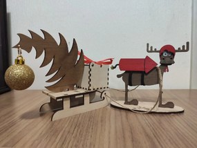 Intra απο ξύλο plywood 3mm-4mm πάχος - Έλκηθρο ελαφιών Δίασταση 30x30 cm Intraeaxys-91jdrqp1