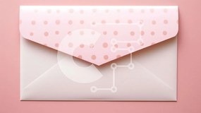 Intra Συλλεκτικό Ξύλινο Παζλ Plywood  4mm - Κενός λευκός φάκελος με μοτίβο ροζ κουκκίδων Σε Ξύλινο Κουτί - Διαστάσεις: 10x10 cm – 25 κομμάτια