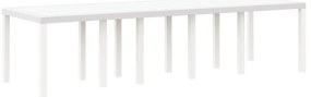vidaXL Τραπέζι Κήπου Λευκό 300x100x73 cm Πολυ Ρατάν