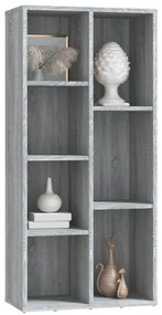 vidaXL Βιβλιοθήκη Γκρι Sonoma 50 x 25 x 106 εκ.