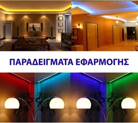 LED ταινία 5m 24VDC 9.6W/m 2835 120LED/m μπλε φως στεγανή IP54