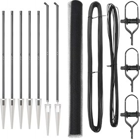 vidaXL Στύλος Περιφράξεων Γκρι 10 x 1,6 m (25 mm πλέγμα)