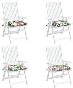 Μαξιλάρια Καρέκλας 4 τεμ. Πολύχρωμα 50 x 50 x 7 εκ. Υφασμάτινα - Πολύχρωμο