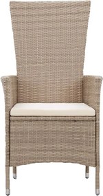 vidaXL Σετ Τραπεζαρίας Κήπου 5 Τεμαχίων Μπεζ