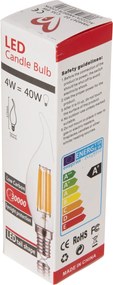 ΛΑΜΠΤΗΡΑΣ HM4047.02 ΣΤΥΛ ΦΛΟΓΑ LED FILAMENT 6W E14 3000K GOLD DIMMABLE