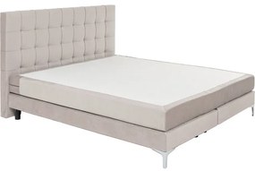 Κρεβάτι Boxspring  Benito Star Εκρού 160x200εκ 213x160x110εκ - Μπεζ