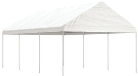 vidaXL Κιόσκι με Τέντα Λευκό 6,69 x 4,08 x 3,22 μ. από Πολυαιθυλένιο